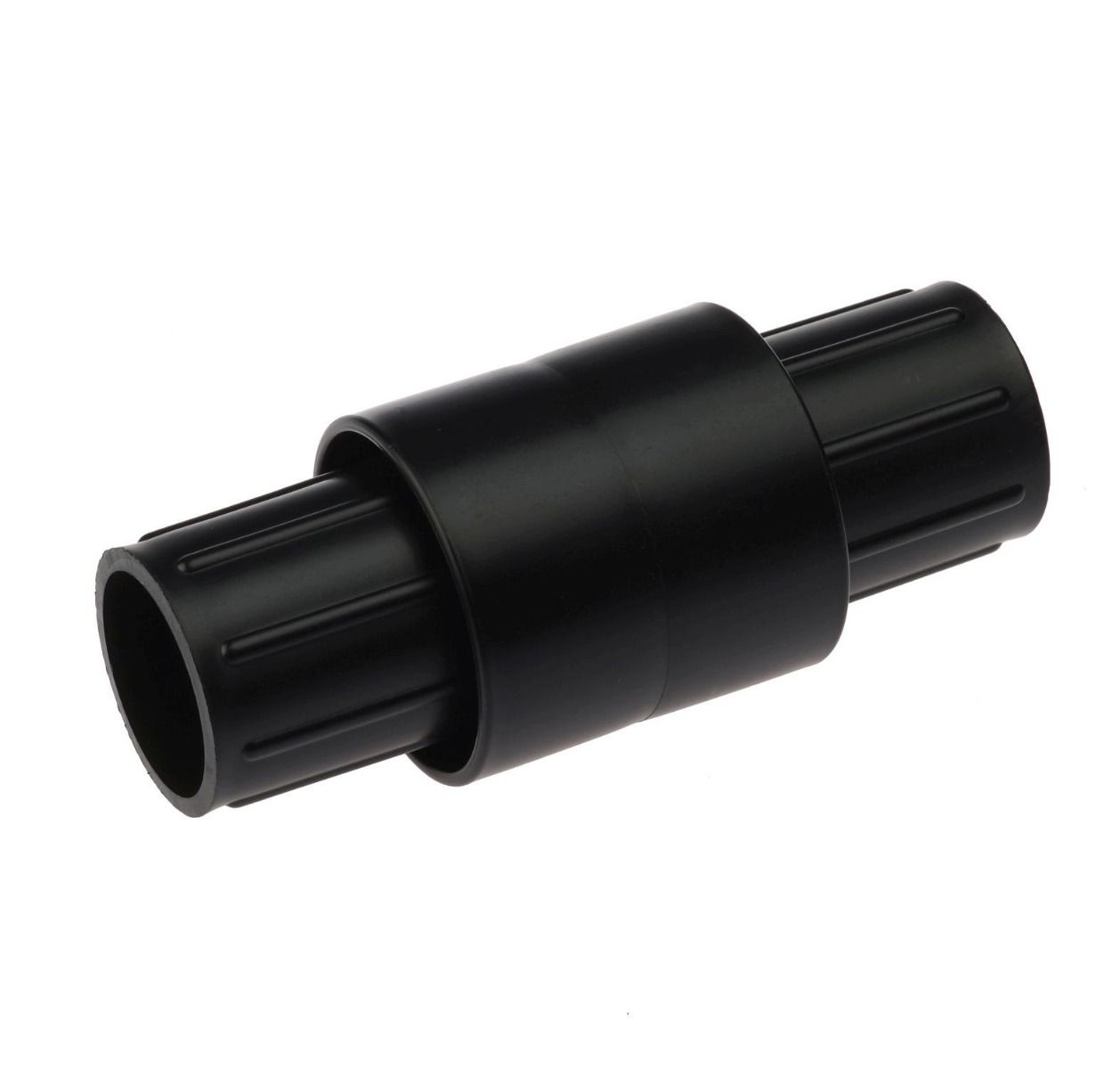 Black plastic tube connector for Ø 42 mm tube