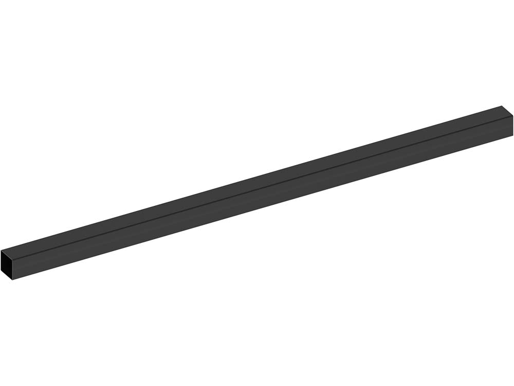 Square fence post 76.2 x 76.2 mm, 1829 mm long, black RAL 9005