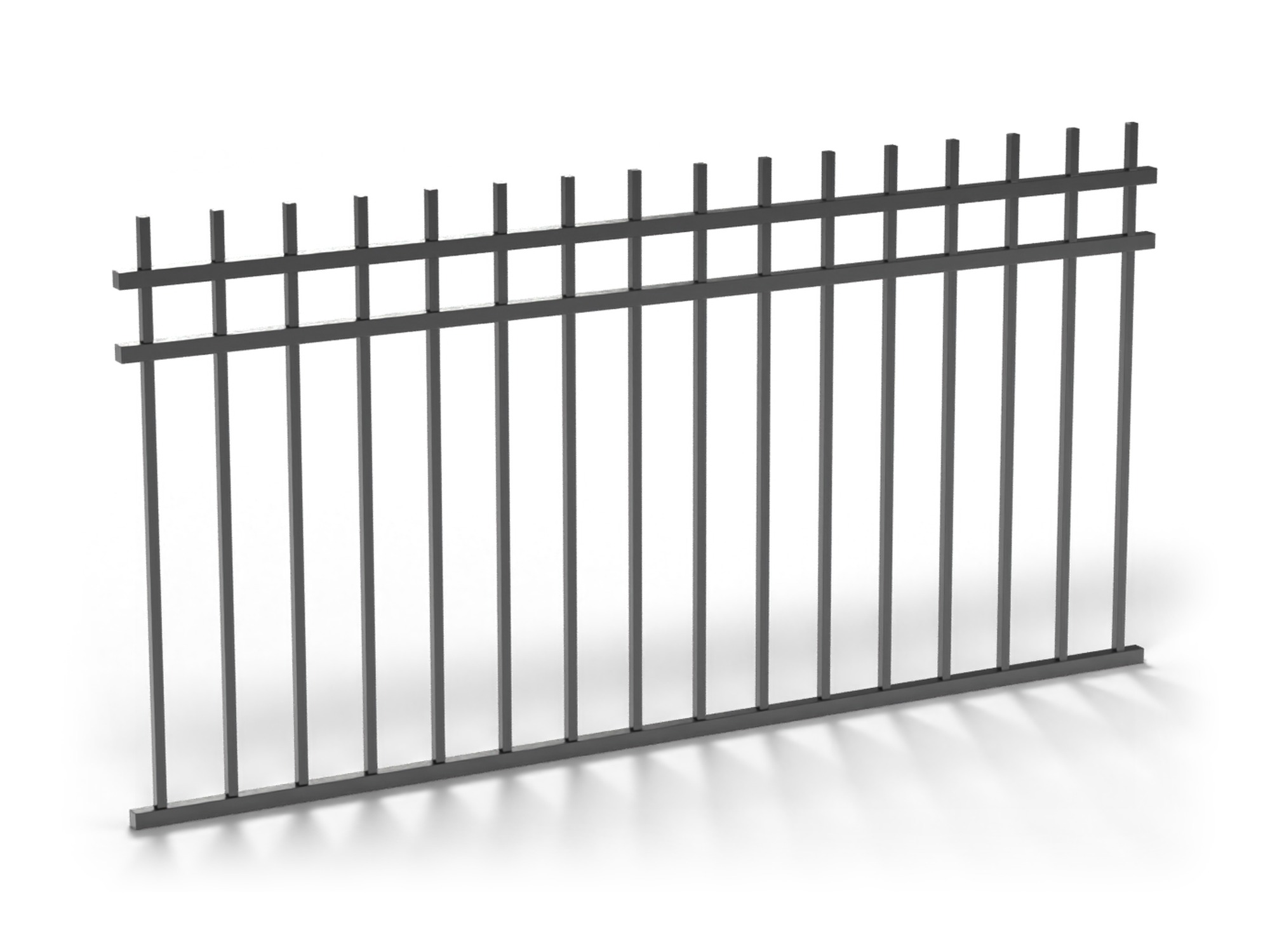 Fortress Athens Aluminum Fence Panel | 3 Rail