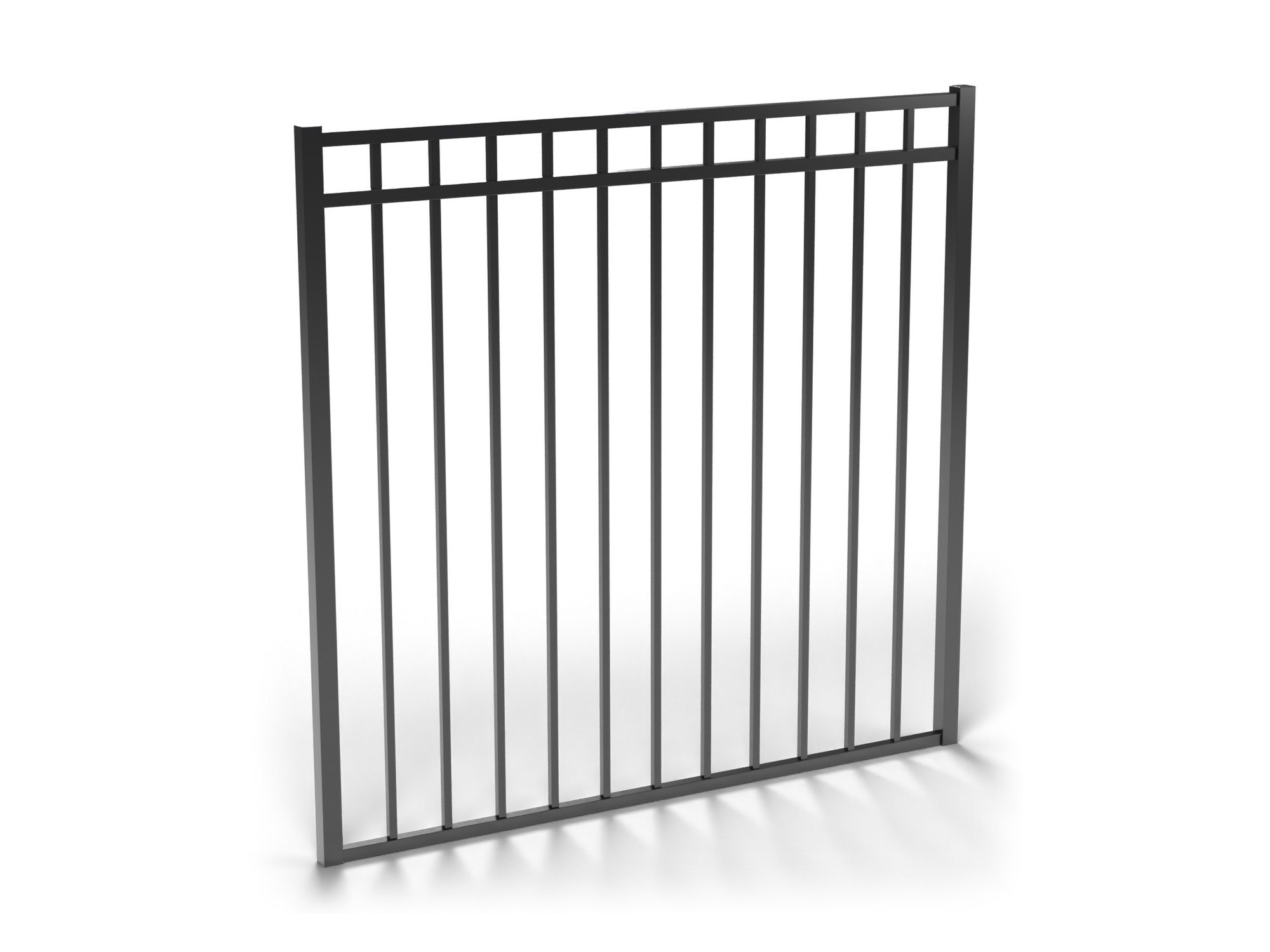 Black Fortress Athens 3-rail pool flat top/flat bottom gate
