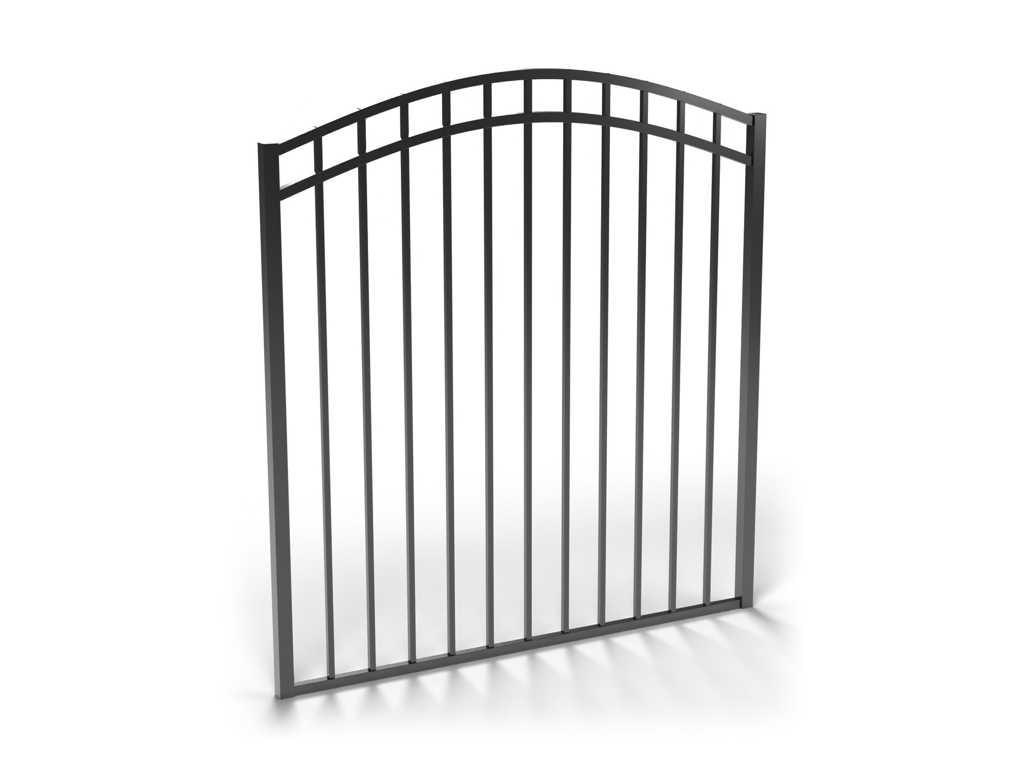Black Fortress Athens 3-rail pool flat top/flat bottom gate