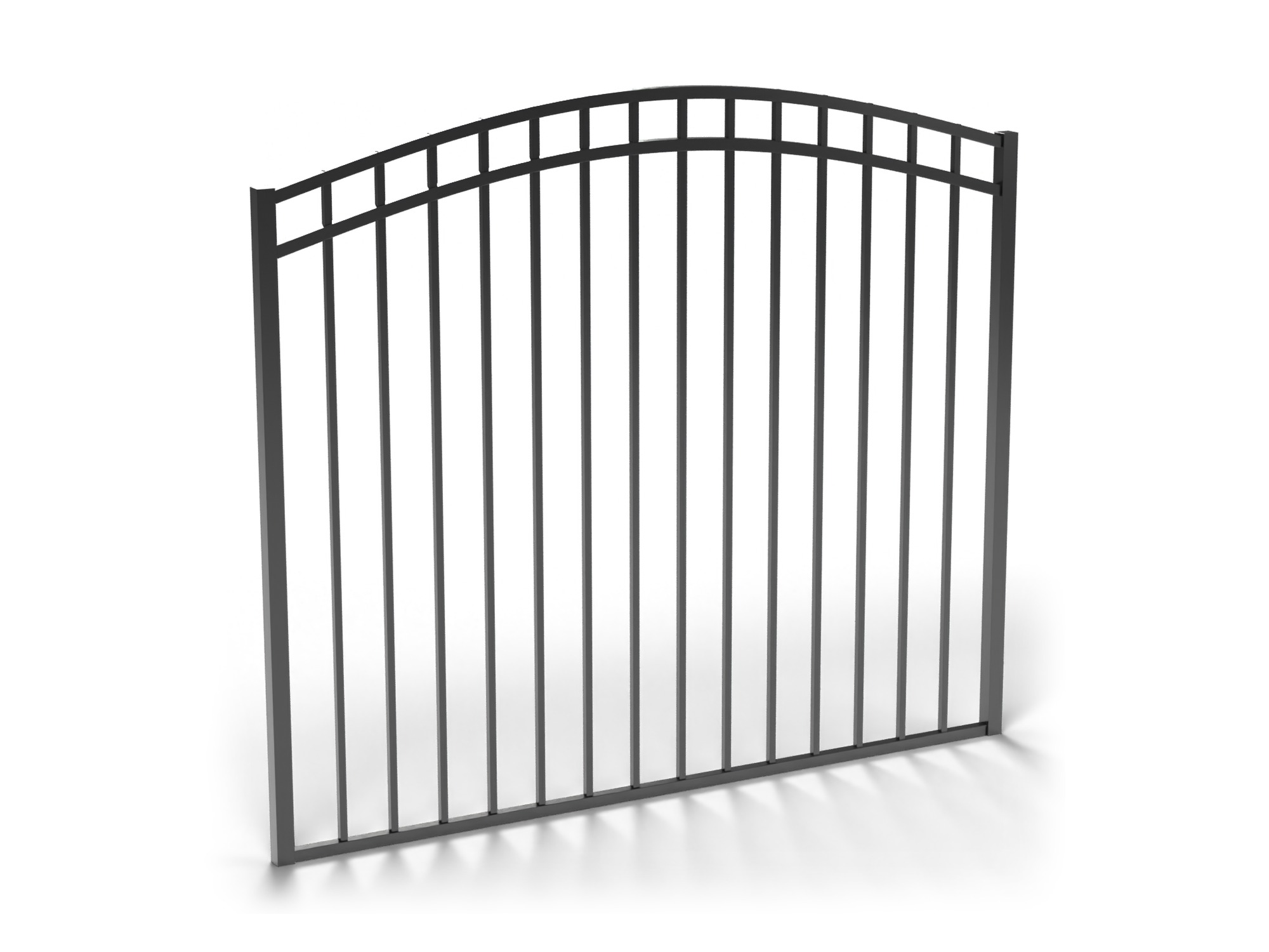 Black Fortress Athens 3-rail pool flat top/flat bottom gate