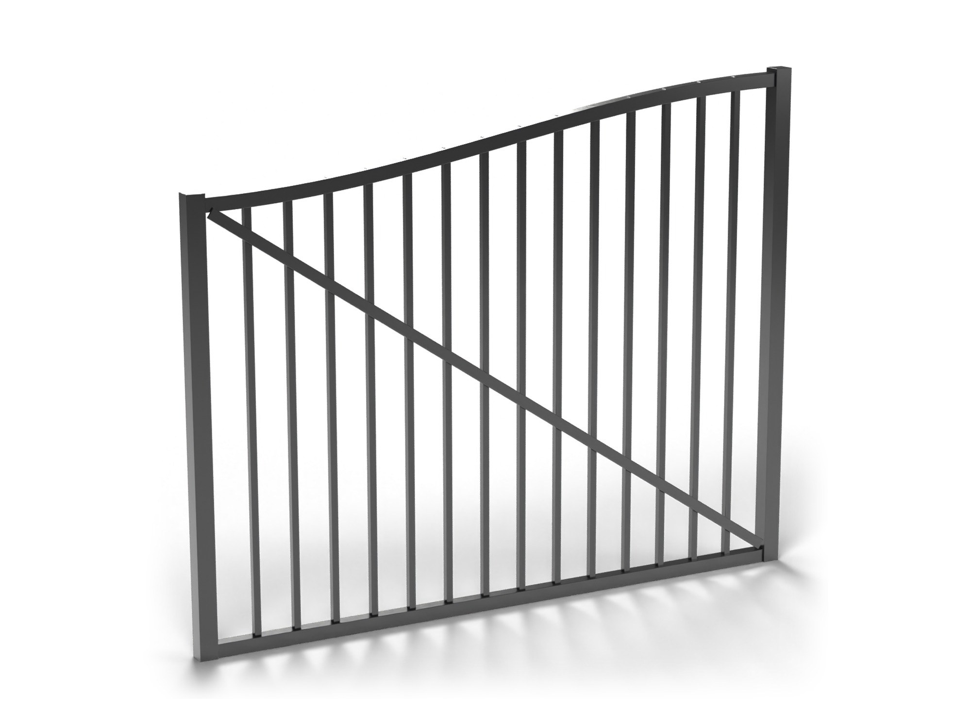 Black Fortress A2 2-rail flat top/flat bottom gate