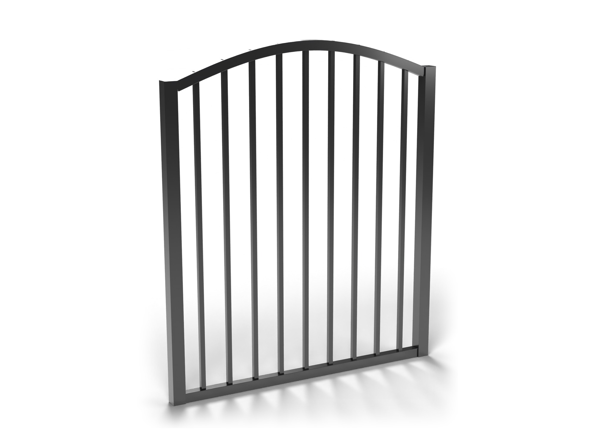 Fortress A2 Commercial Aluminum Arched Walk Gate | 2 Rail