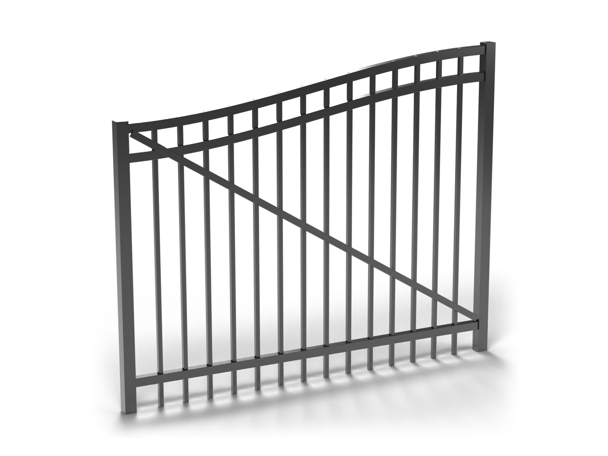 Black Fortress A2 3-rail flat top gate