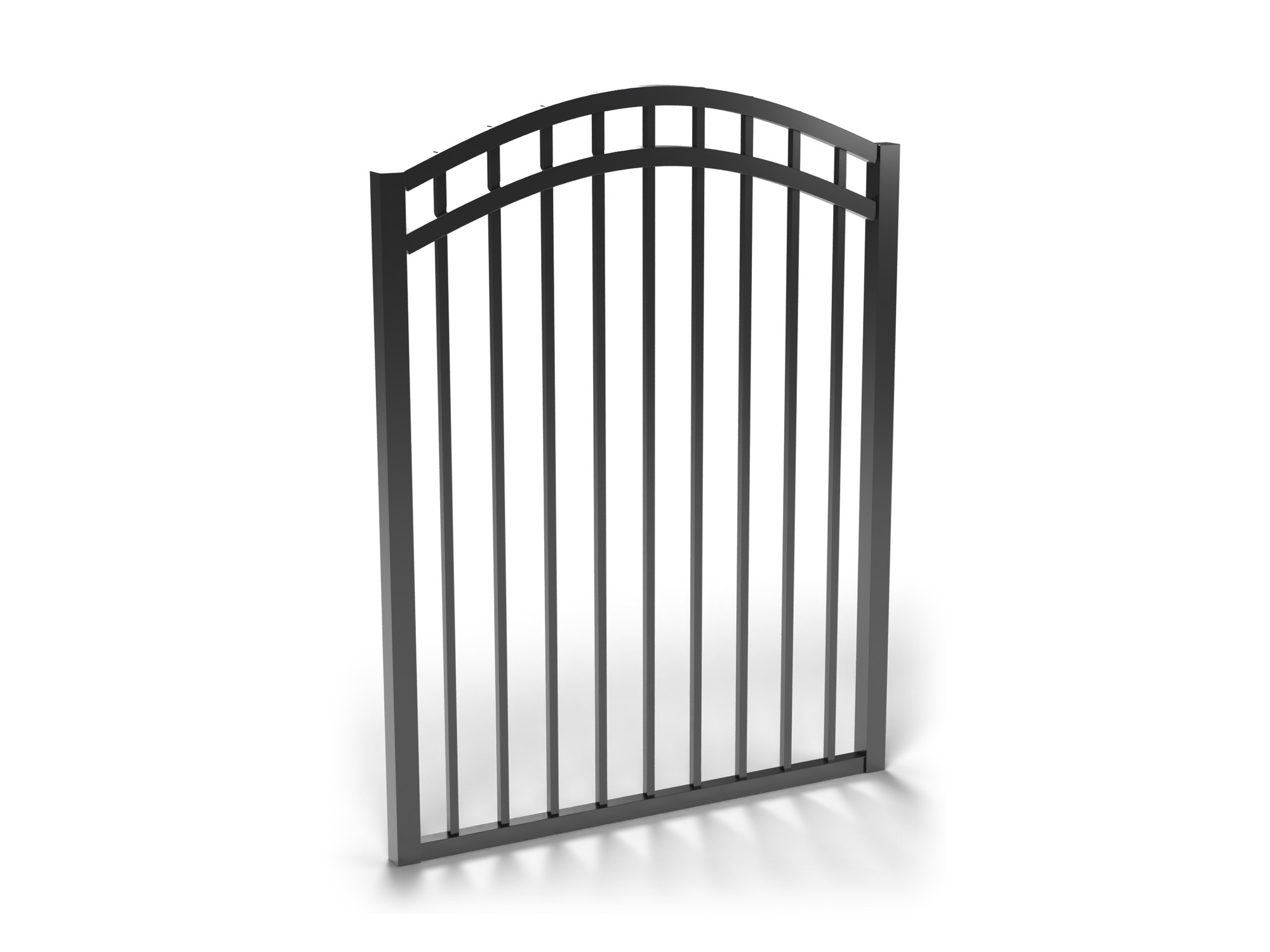 Black Fortress A2 3-rail pool flat top/flat bottom gate