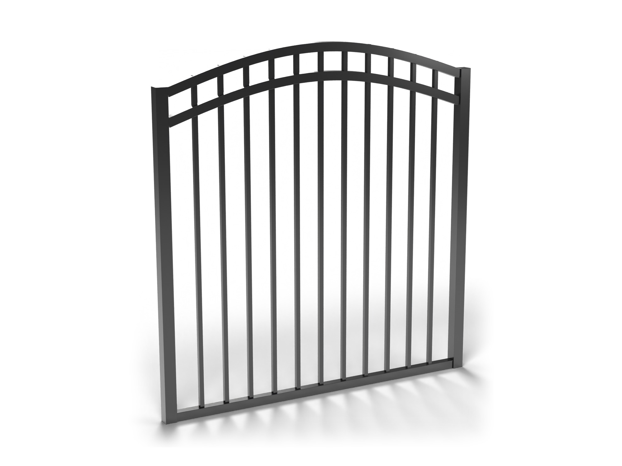 Black Fortress A2 3-rail pool flat top/flat bottom gate