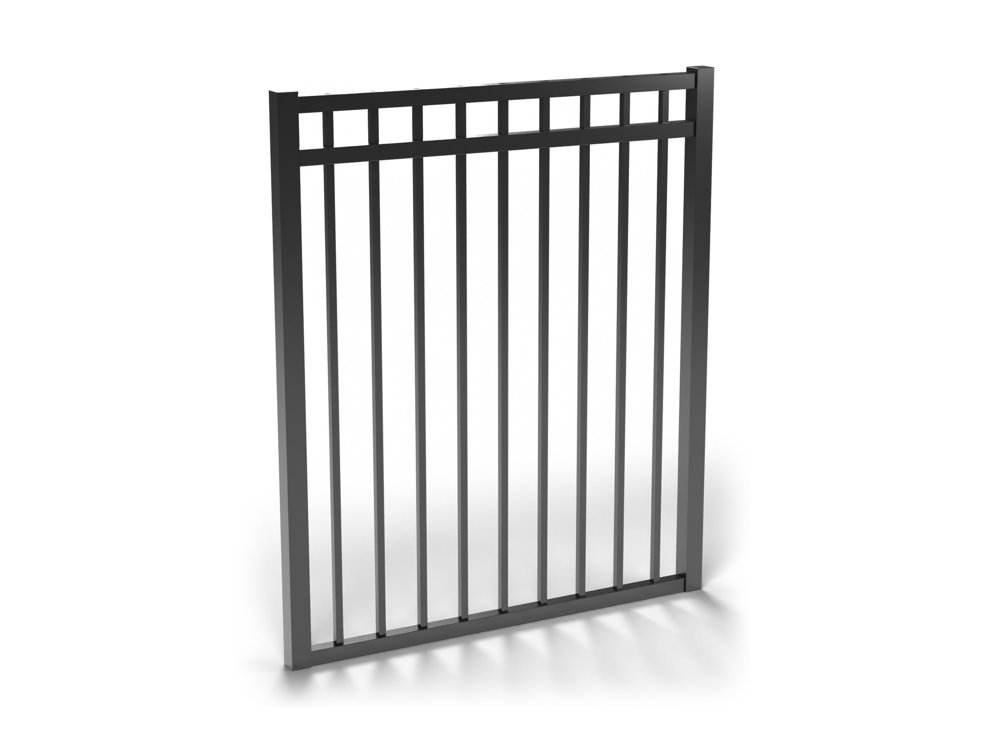 Black Fortress A2 3-rail pool flat top/flat bottom gate