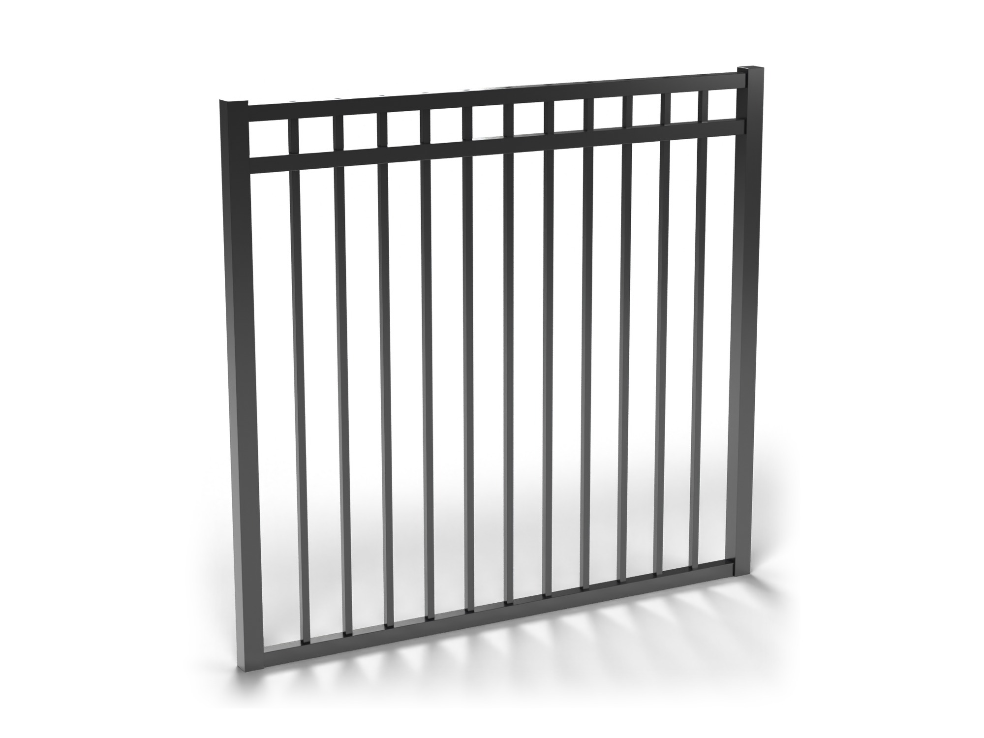 Black Fortress A2 3-rail pool flat top/flat bottom gate