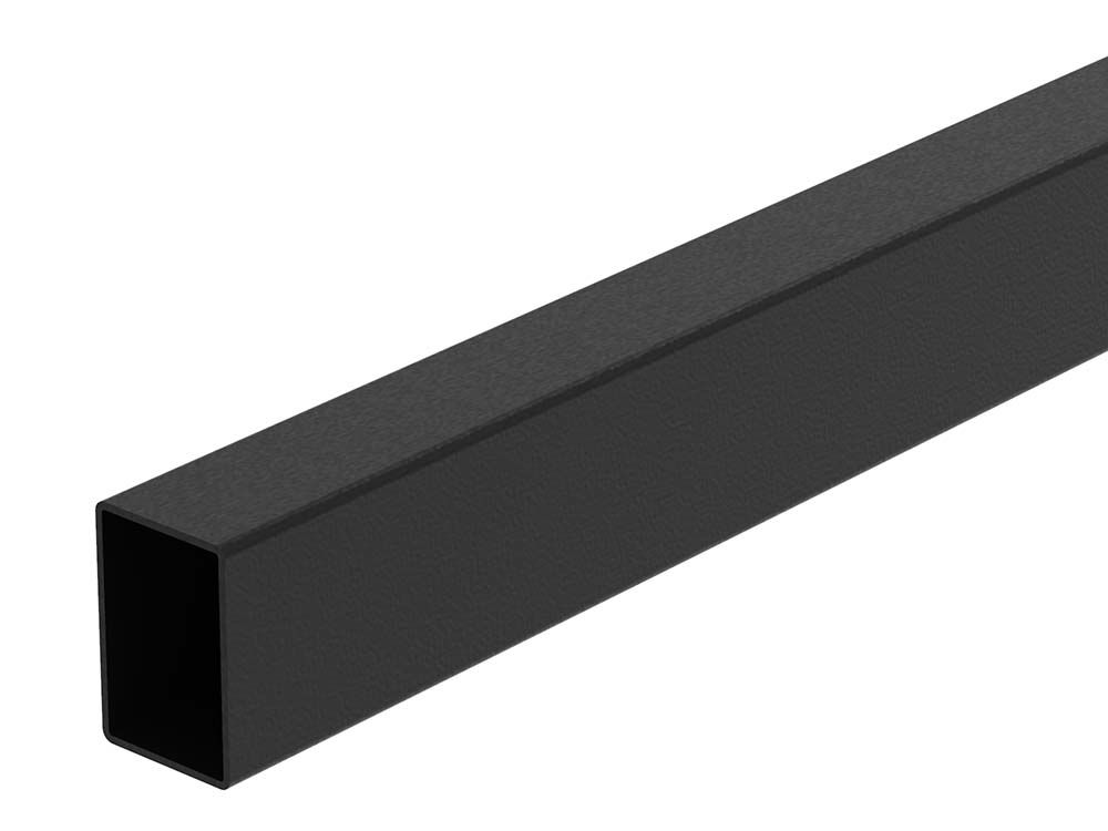 Smooth fence post 60 x 40 mm, black RAL 9005