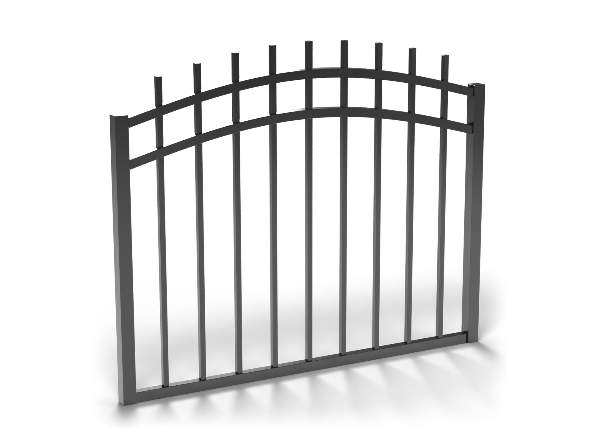 Fortress Versai Steel Arched Walk Gate | 3 Rail
