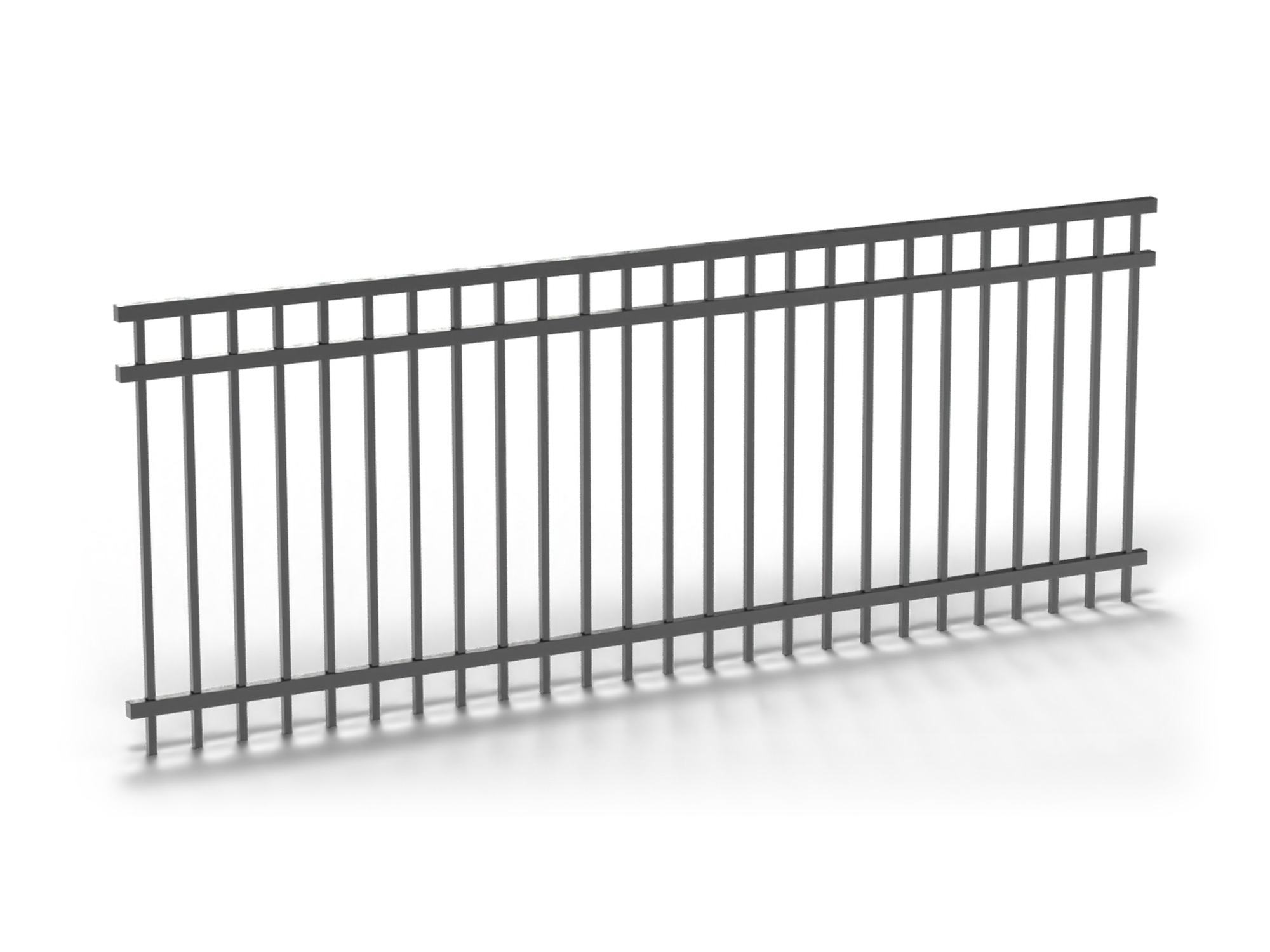 Black Fortress Versai Assurance 3-rail flat top fence panel