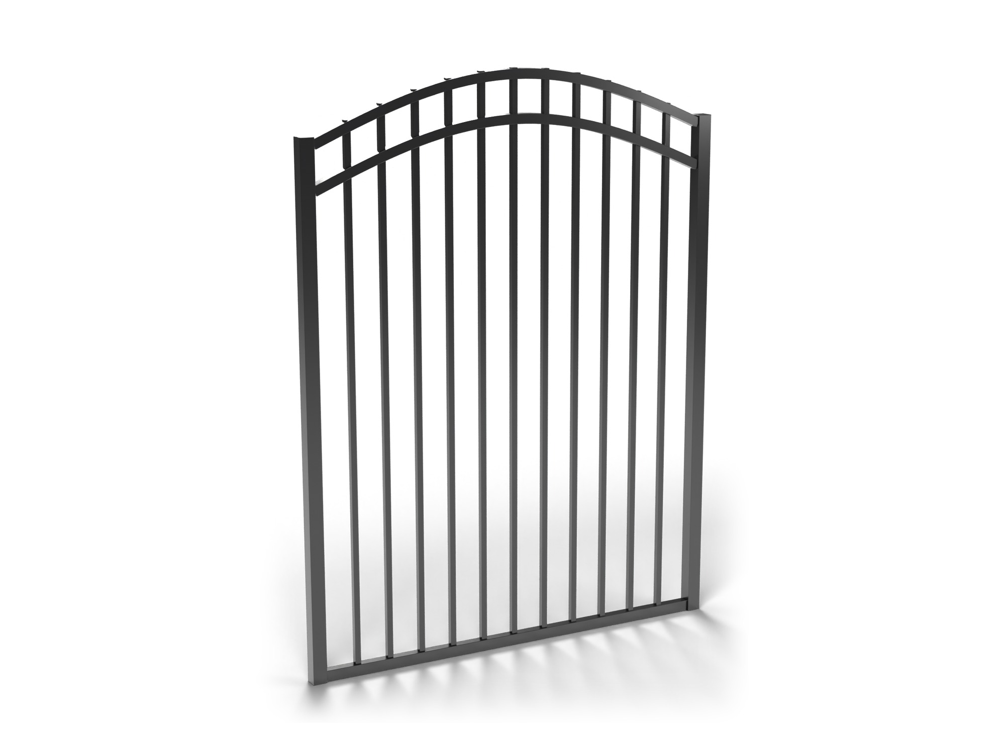 Black Fortress Versai Assurance 3-rail pool flat top/flat bottom gate