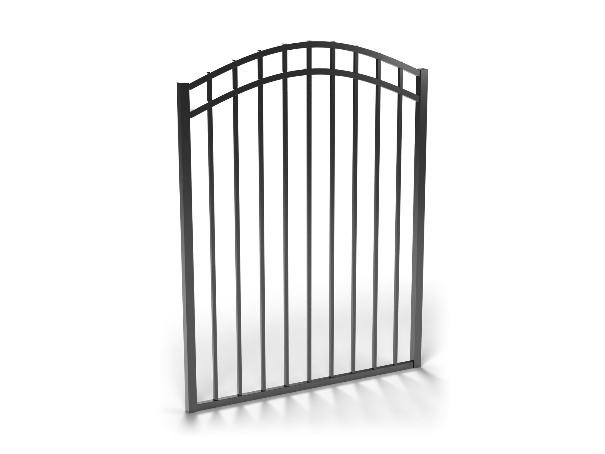 Black Fortress Versai 3-rail pool flat top/flat bottom gate