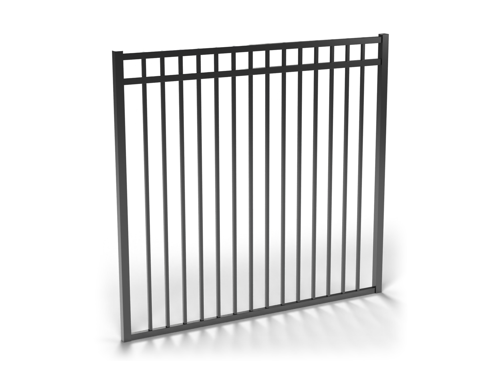 Black Fortress Versai Assurance 3-rail pool flat top/flat bottom gate