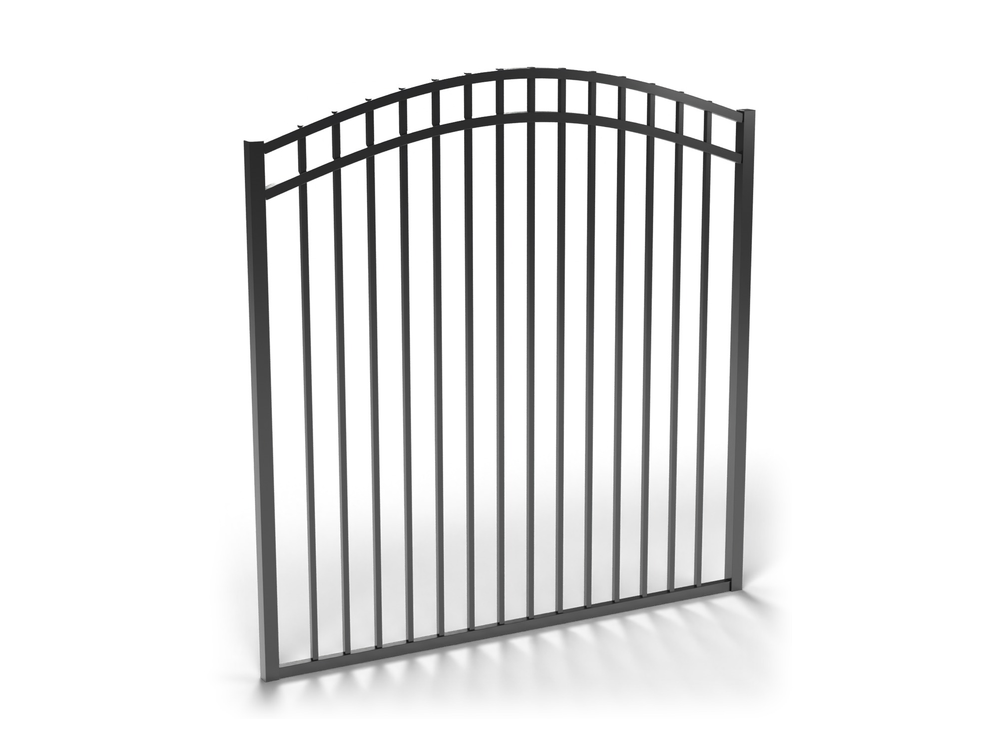Black Fortress Versai Assurance 3-rail pool flat top/flat bottom gate