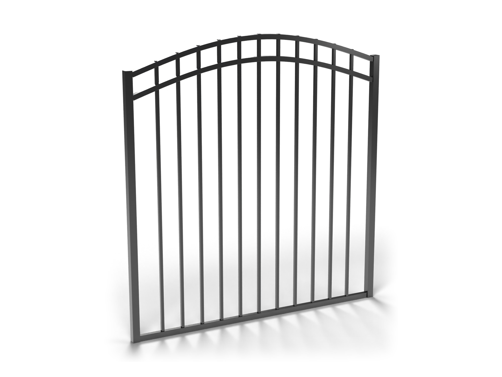 Black Fortress Versai 3-rail pool flat top/flat bottom gate