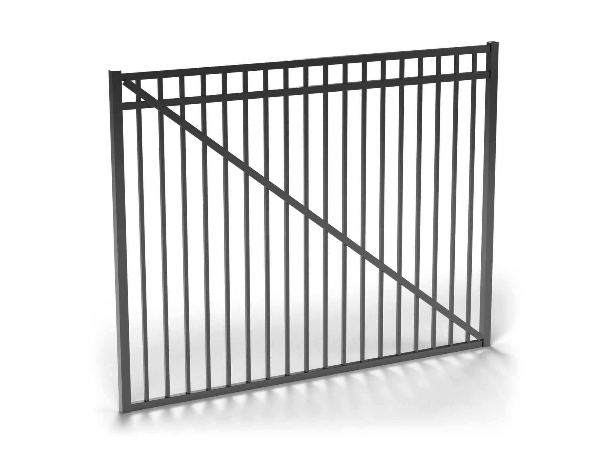 Black Fortress Versai Assurance 3-rail pool flat top/flat bottom gate