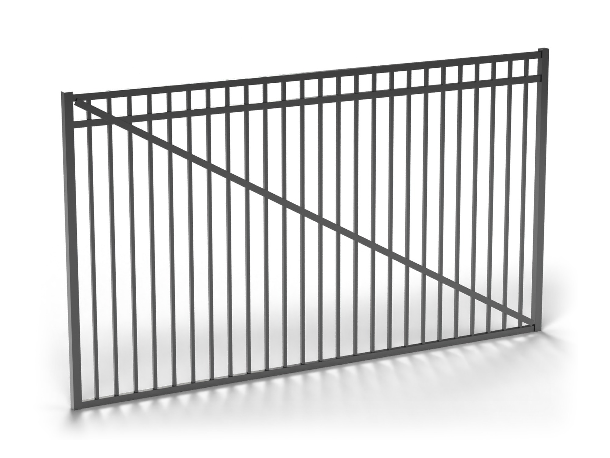 Black Fortress Versai Assurance 3-rail pool flat top/flat bottom gate
