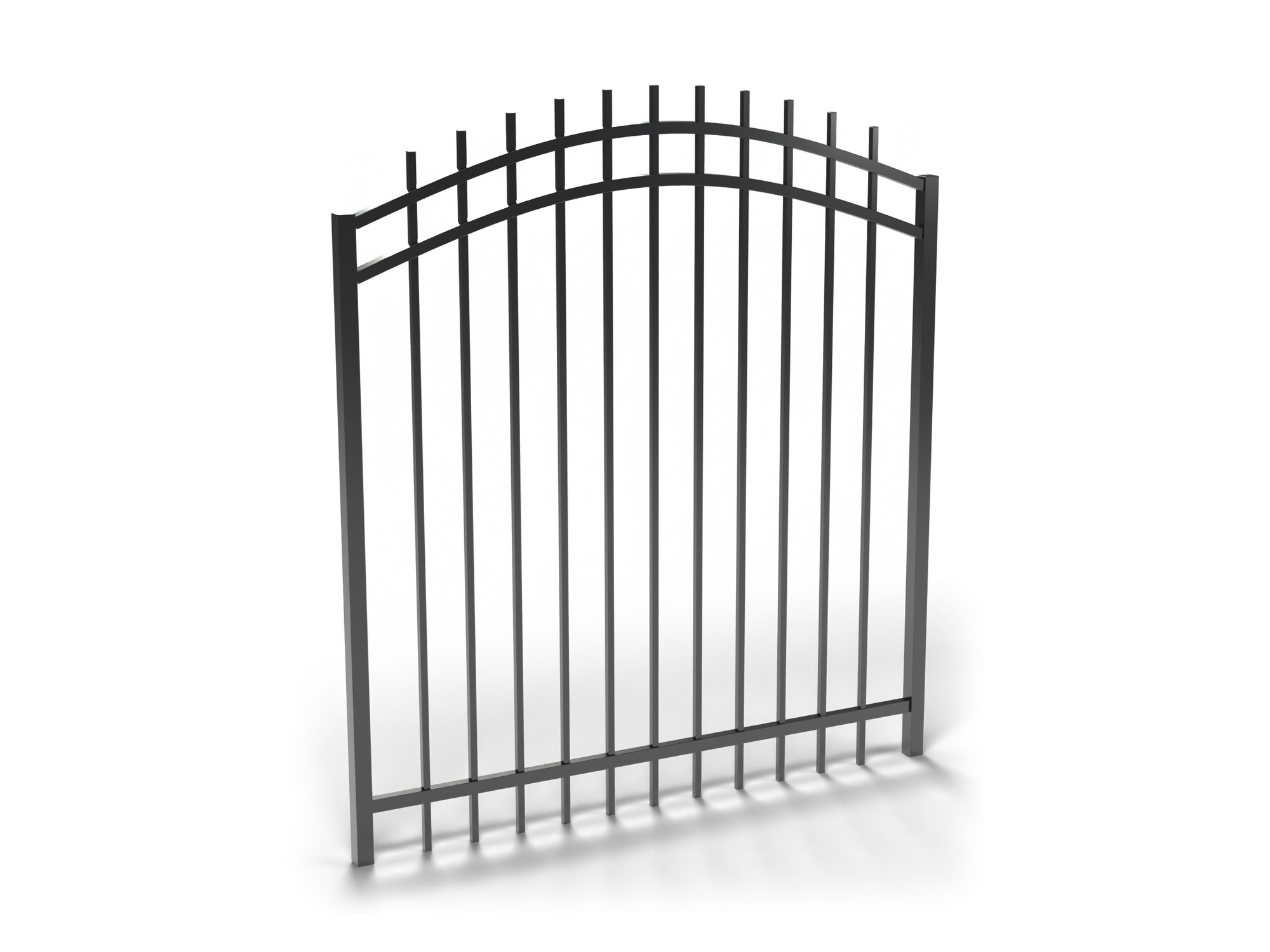 Black Fortress Versai 3-rail extended picket gate