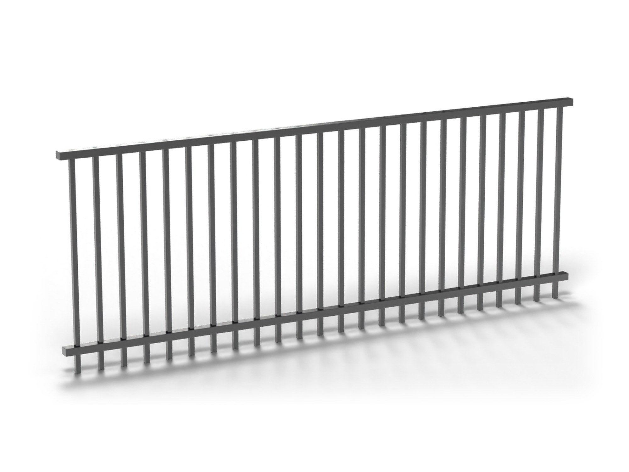 Black Fortress V2 Assurance 2-rail flat top fence panel