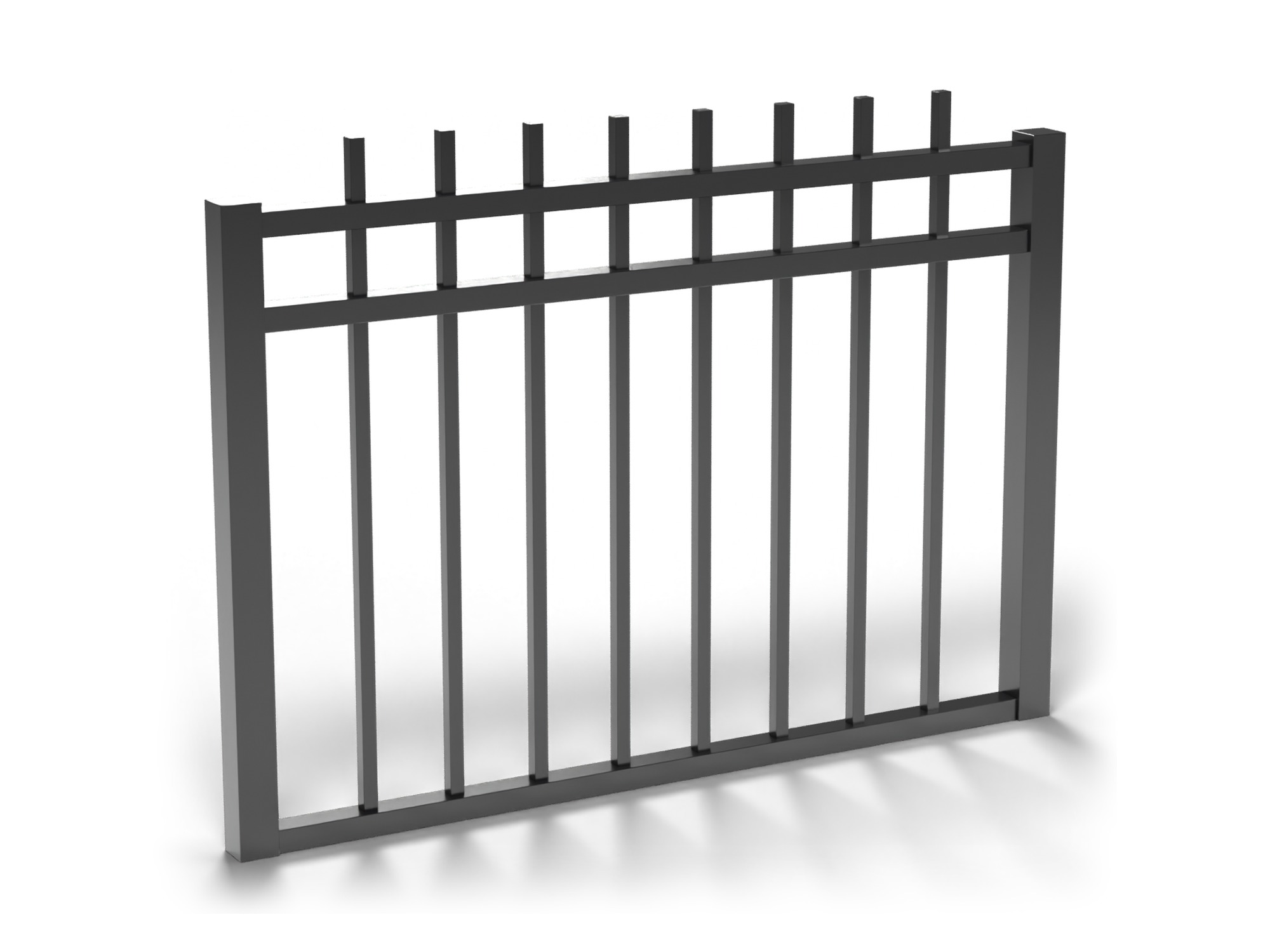 Fortress V2 Commercial Steel Walk Gate | 3 Rail