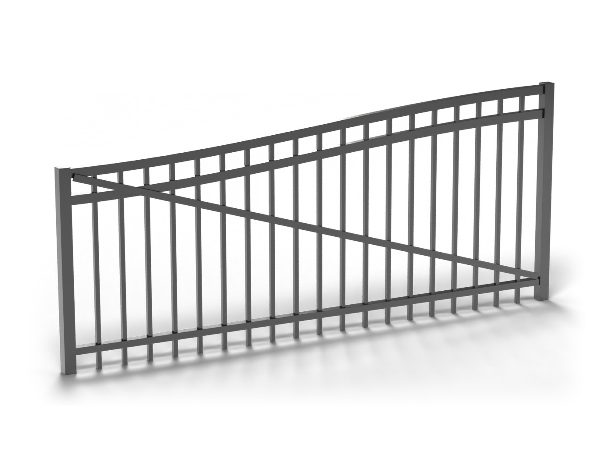 Black Fortress V2 3-rail flat top gate