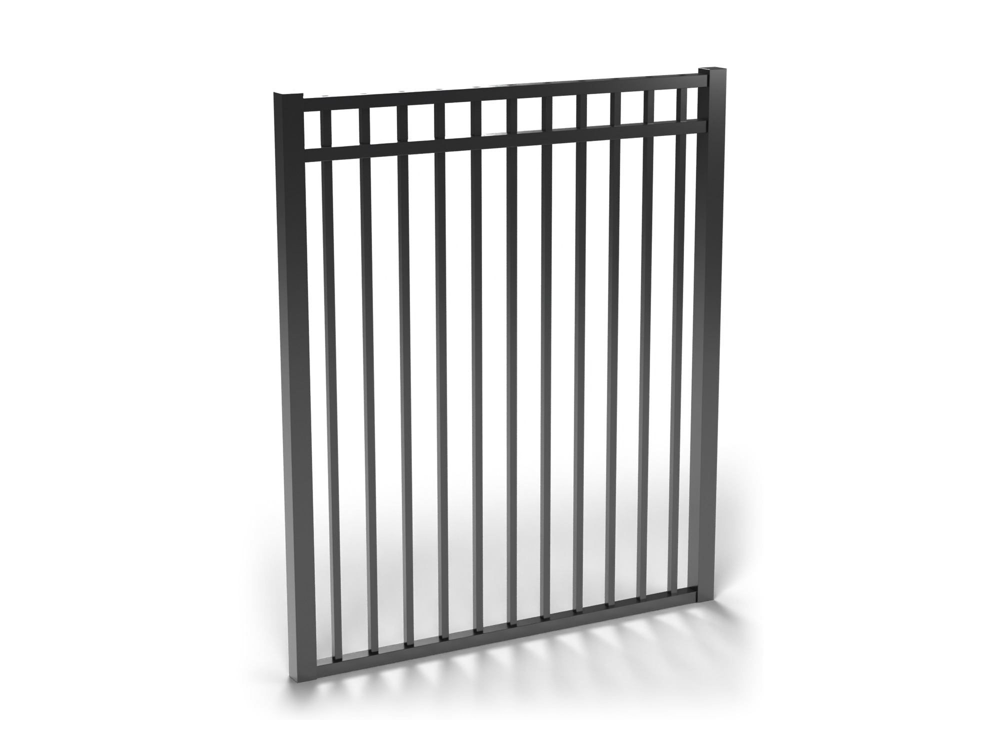 Black Fortress V2 Assurance 3-rail pool flat top/flat bottom gate