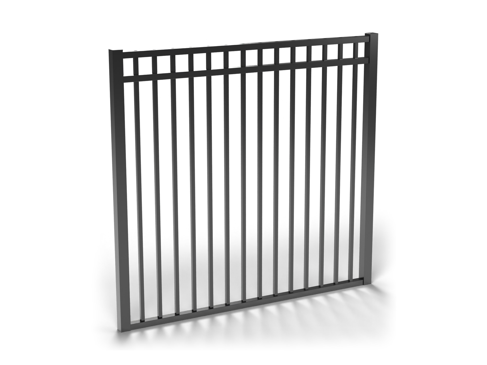 Black Fortress V2 Assurance 3-rail pool flat top/flat bottom gate