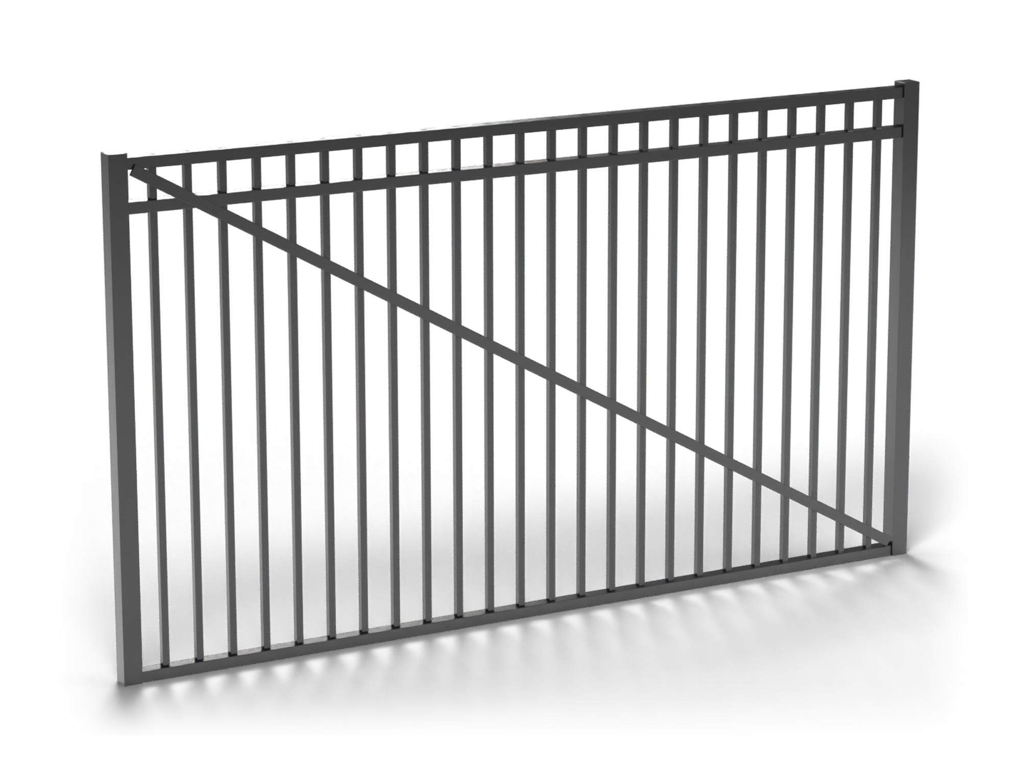 Black Fortress V2 Assurance 3-rail pool flat top/flat bottom gate