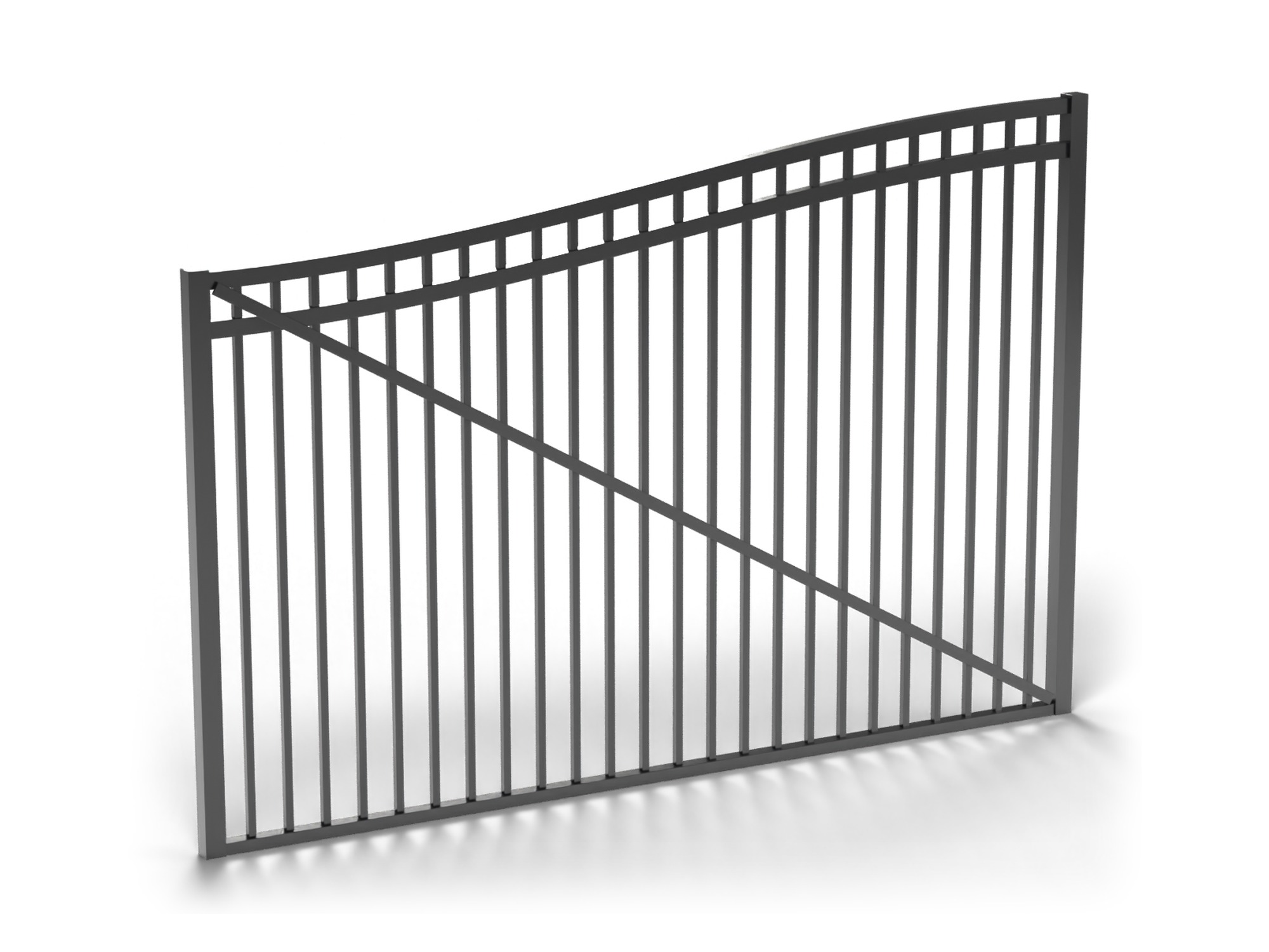 Black Fortress V2 Assurance 3-rail pool flat top/flat bottom gate