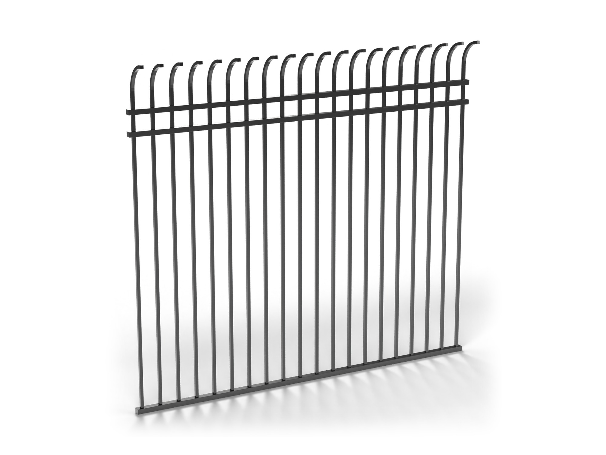 Fortress V2 Commercial Steel Fence Panel | 3 Rail