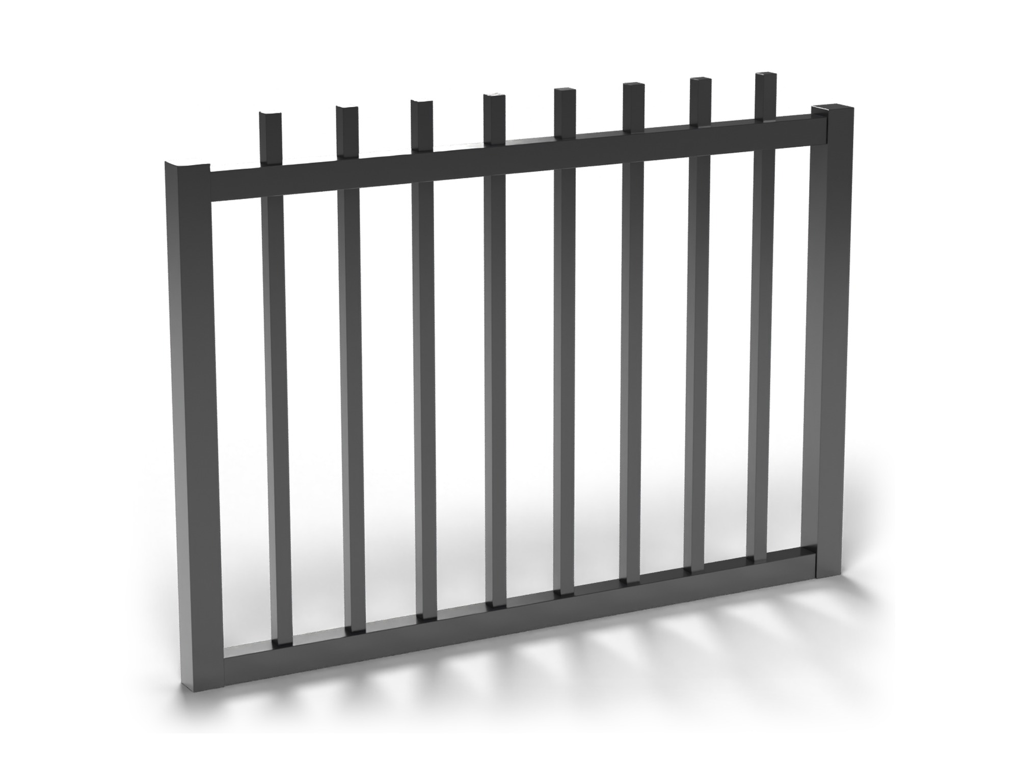 Fortress V3 Industrial Steel Walk Gate 4' | 2 Rail