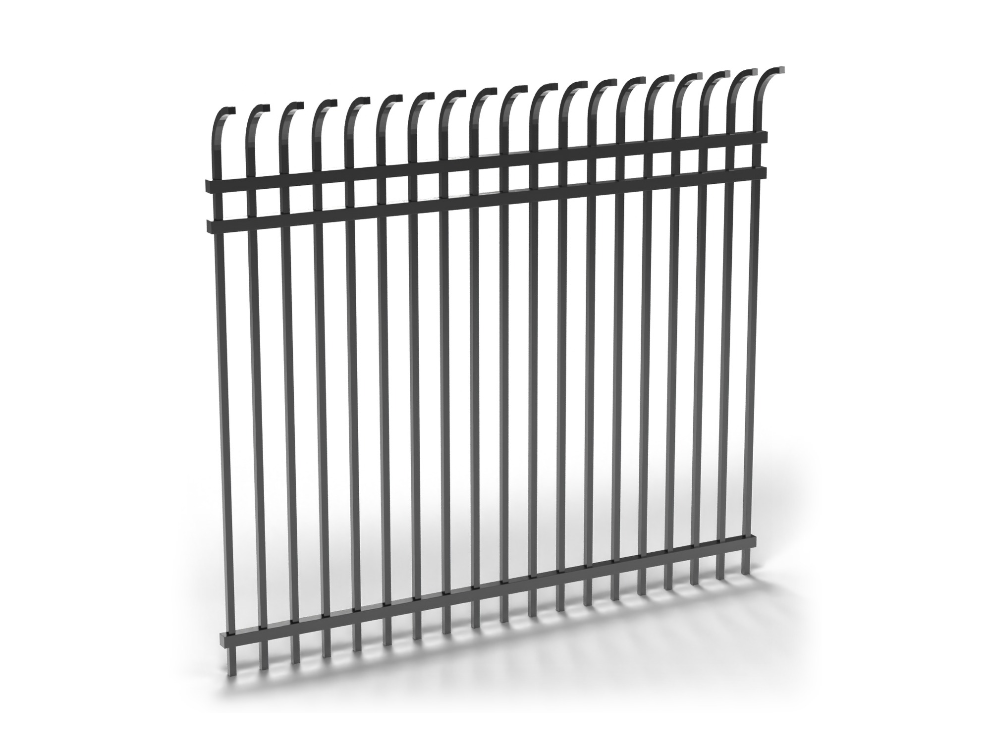 Fortress V3 Industrial Steel Fence Panel | 3 Rail