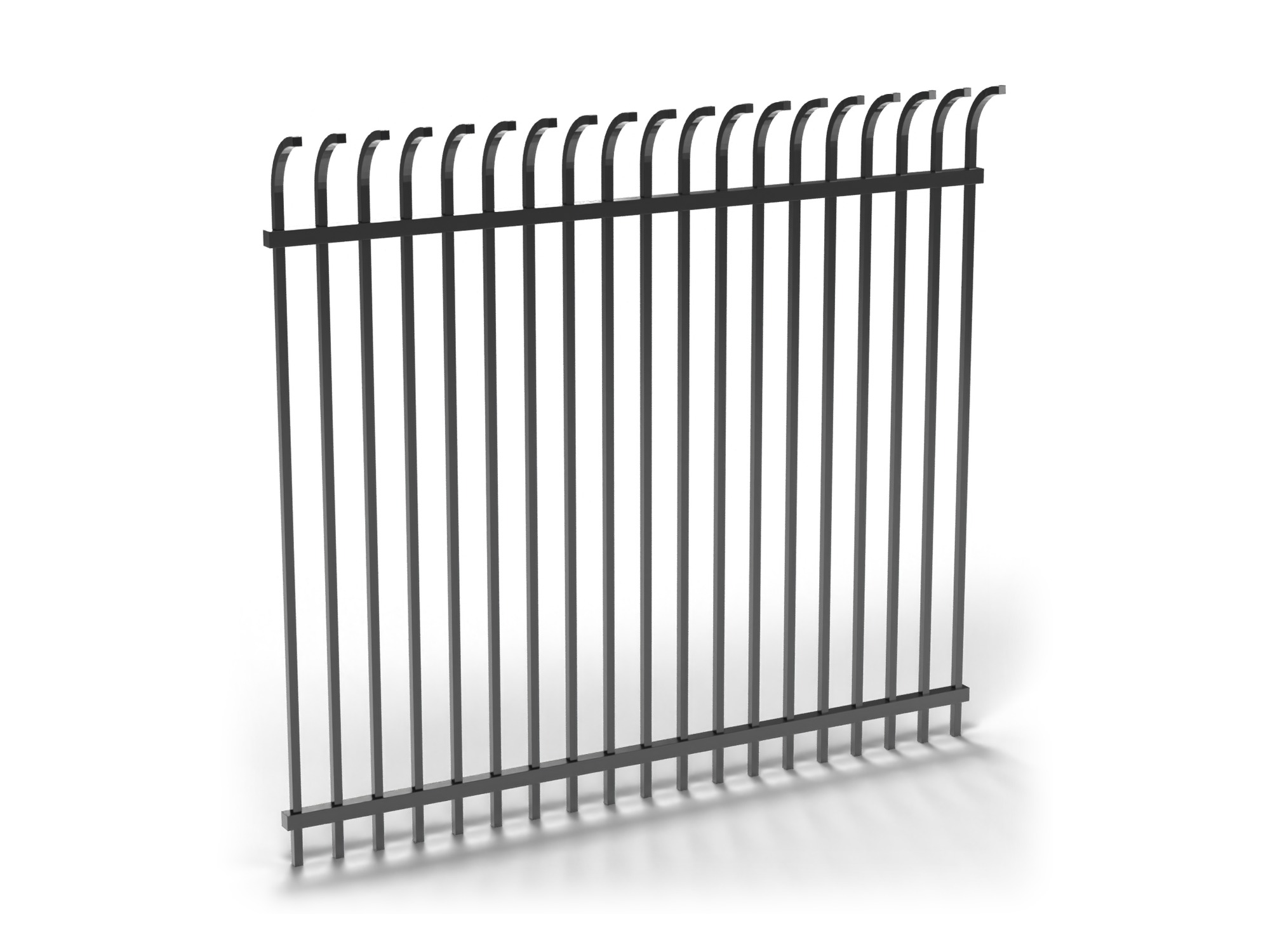 Fortress Titan Industrial Steel Fence Panel | 2 Rail | 14 GA Wall