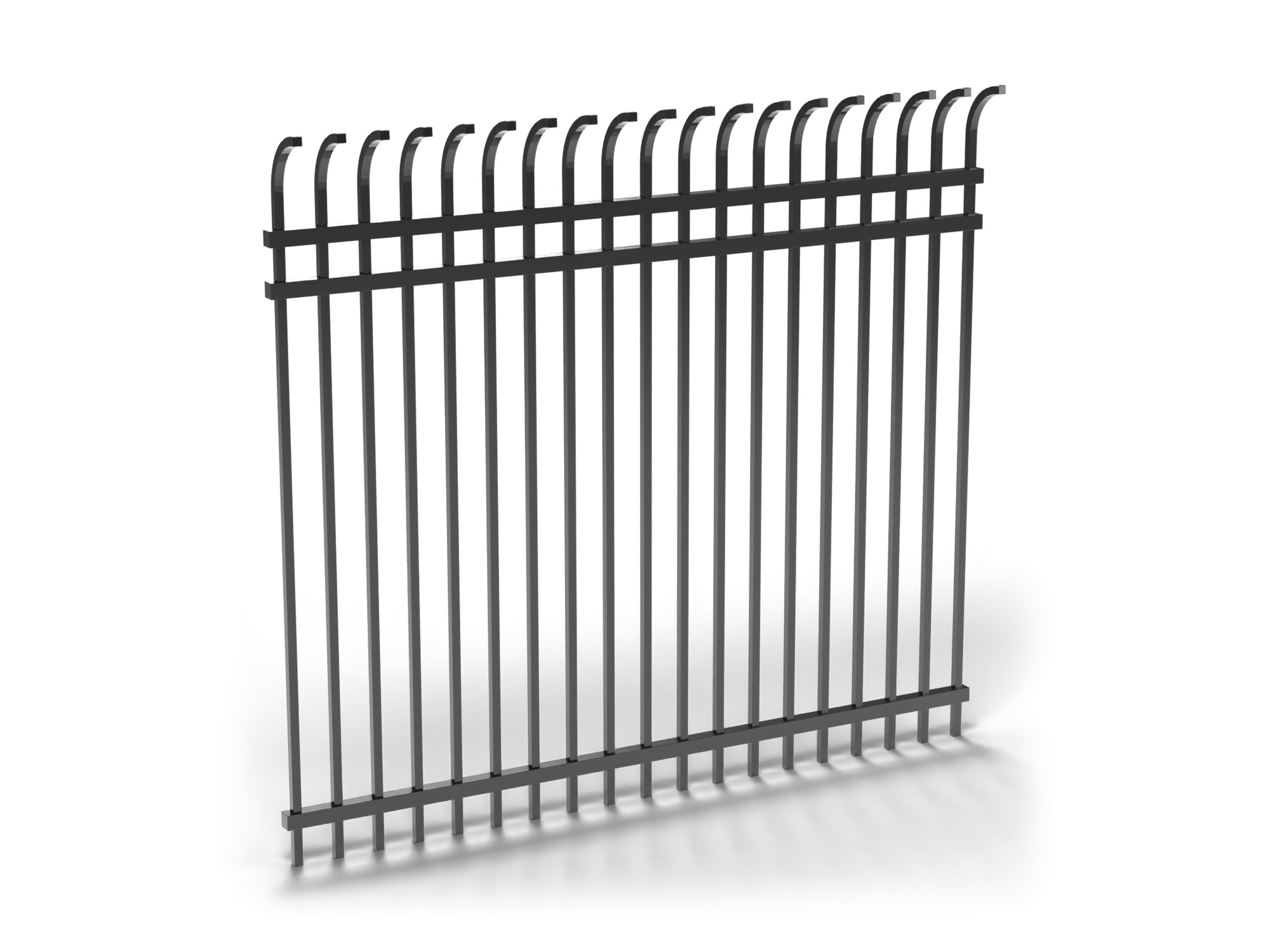 Fortress Titan Industrial Steel Fence Panel | 3 Rail | 14 GA Wall