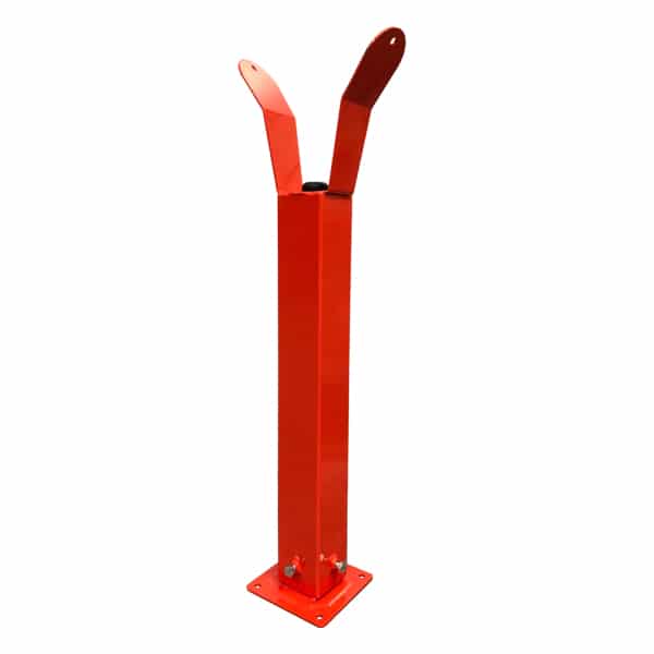 Red barrier receiver post