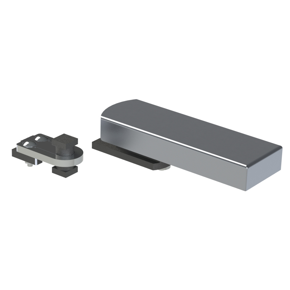 Gatemaster hydraulic gate closer with stop hinge to weld on, sixth view