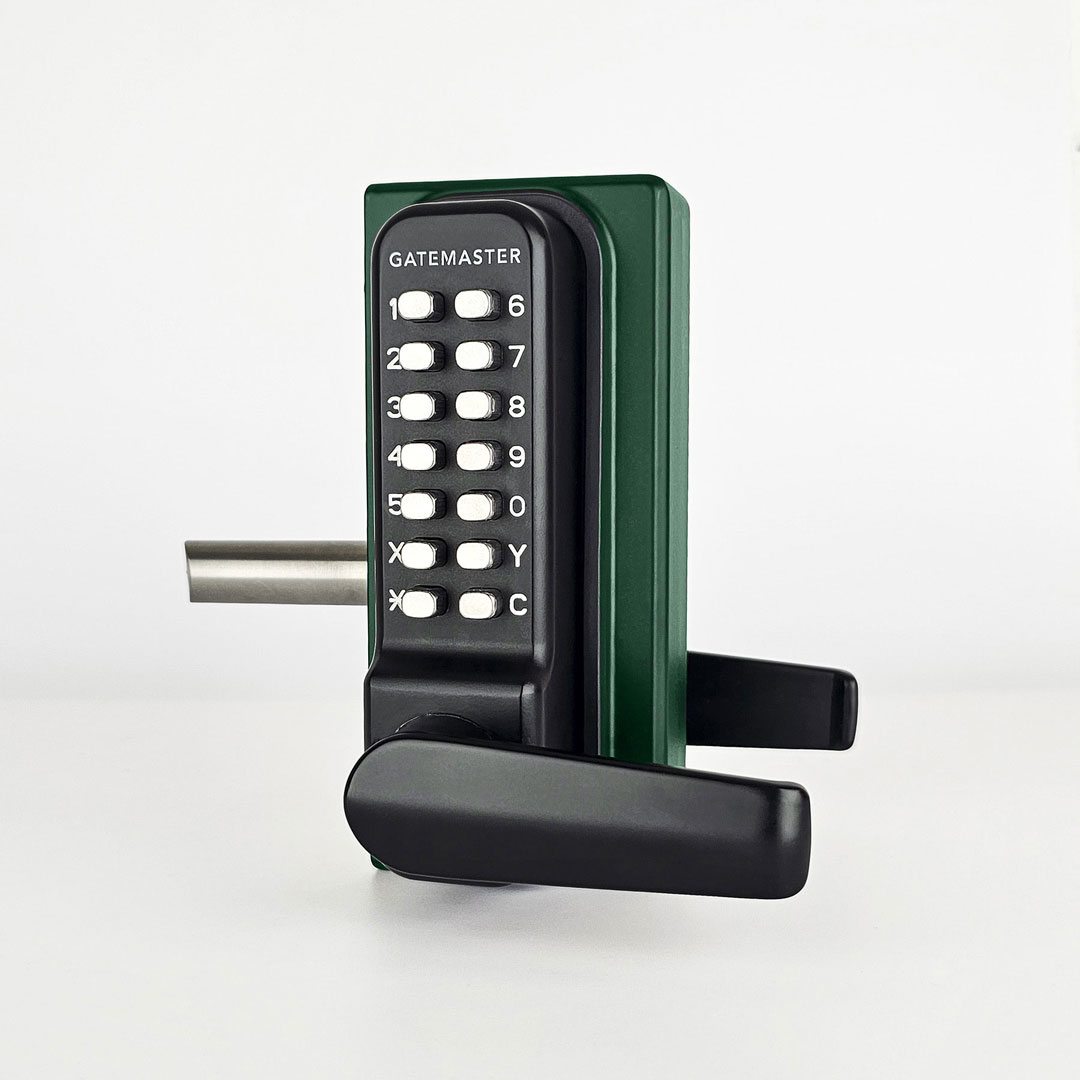 Gatemaster Superlock 2.0 Code Gate Lock RapidReset Double-Sided Keypad, green gate lock