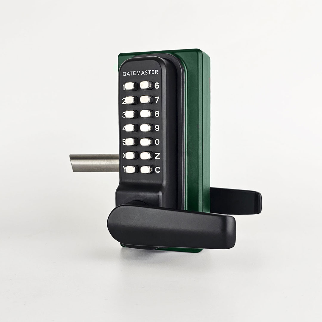 Gatemaster Superlock 2.0 Delta Handle Single-Sided Keypad, green gate lock