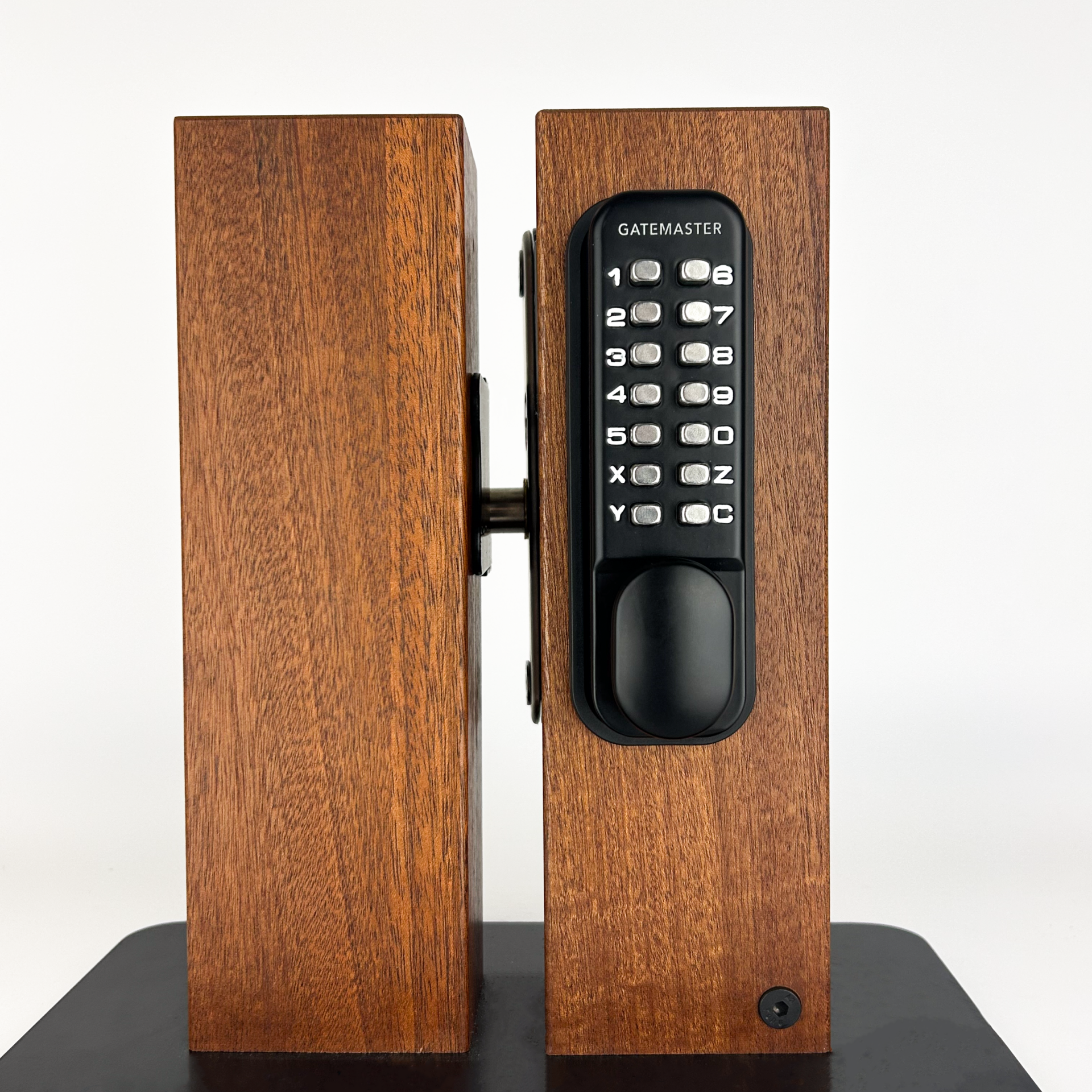 Gatemaster Superlock 2.0 Code Gate Lock Surface Mounted Double-Sided Keypad, on gate photo