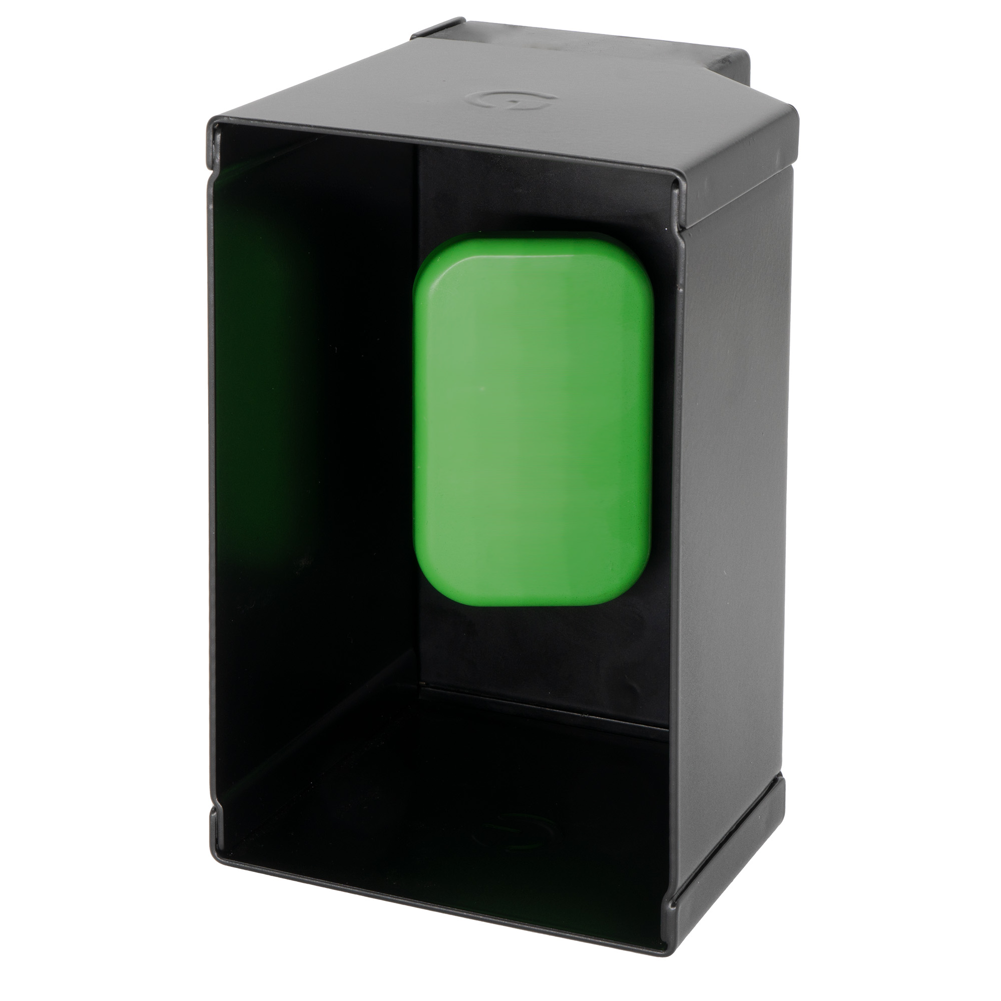Gatemaster Superlock Quick Exit Security Shroud, the shroud with a green push pad inside it