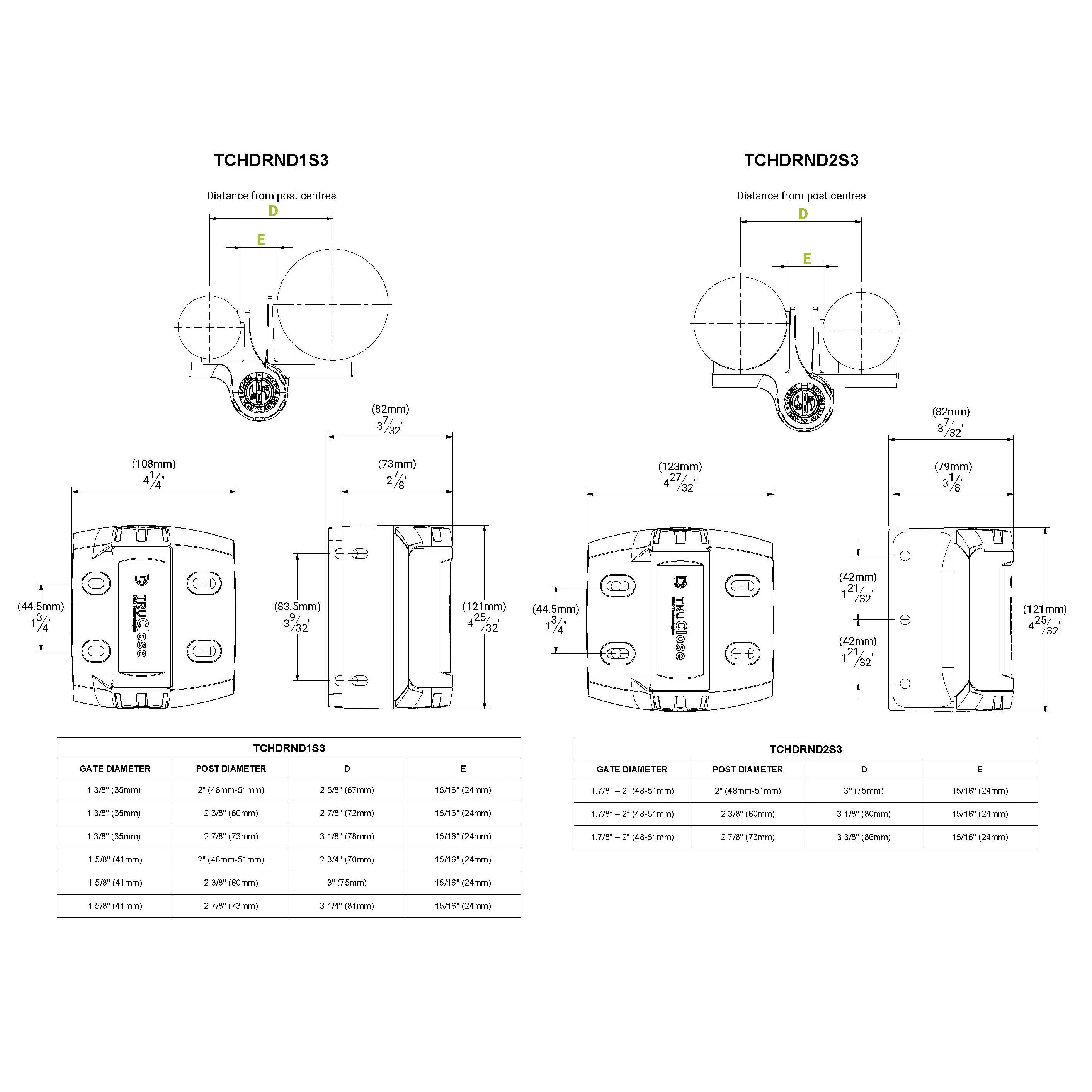 TruClose ROUND Heavy Duty hinge, fourth view