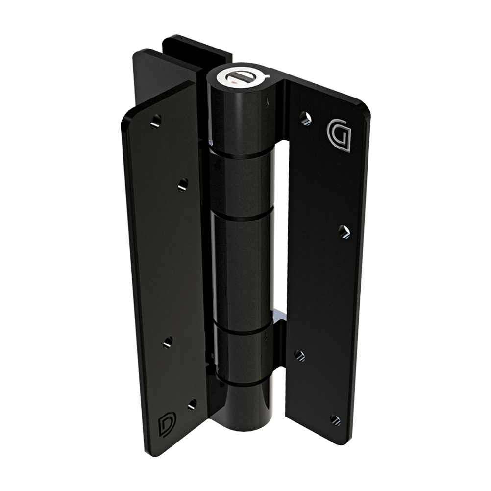 KwikFit Aluminium wall or post mount hinge KF3A, gloss black