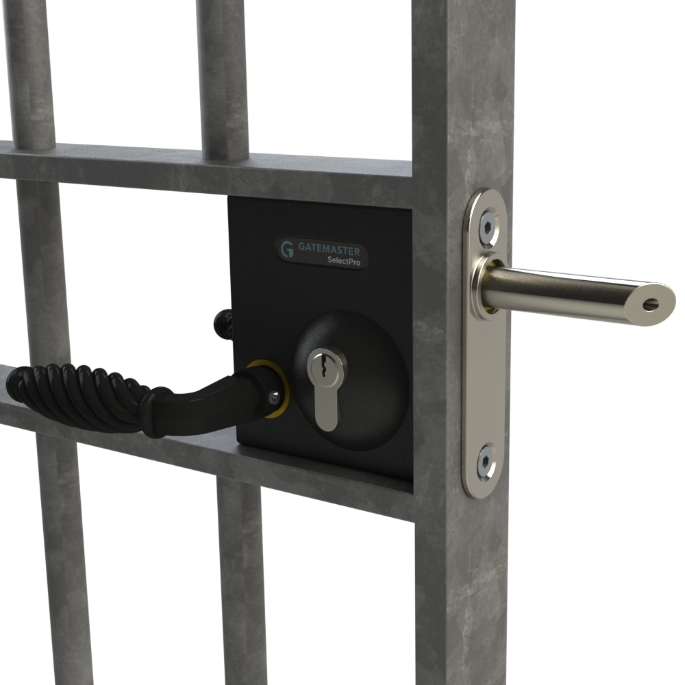 Gatemaster SelectPro Keyed Gate Lock Bolt-On Latch Deadlock, in gate