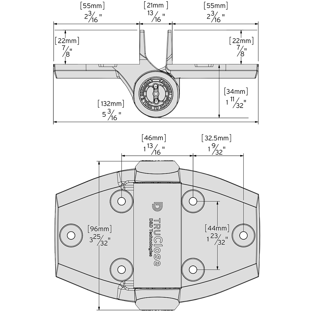 TruClose REGULAR hinge specifications