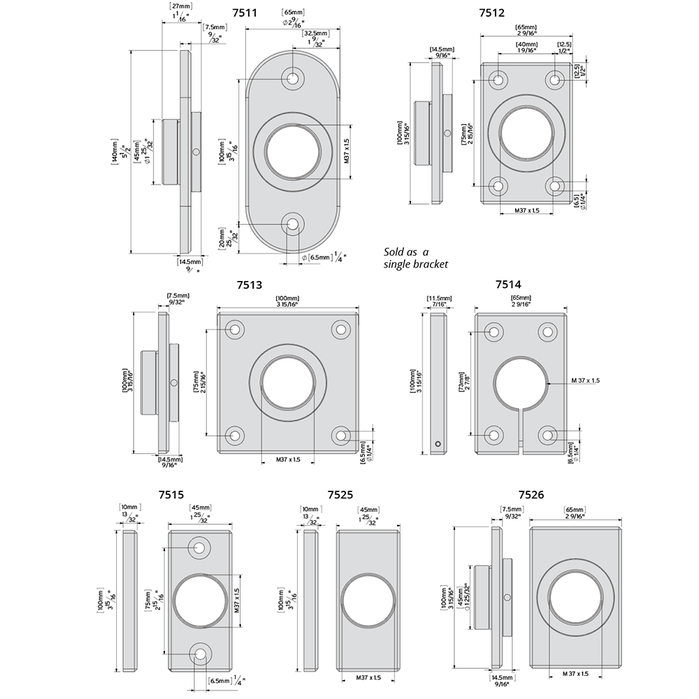 SureClose post mounting brackets