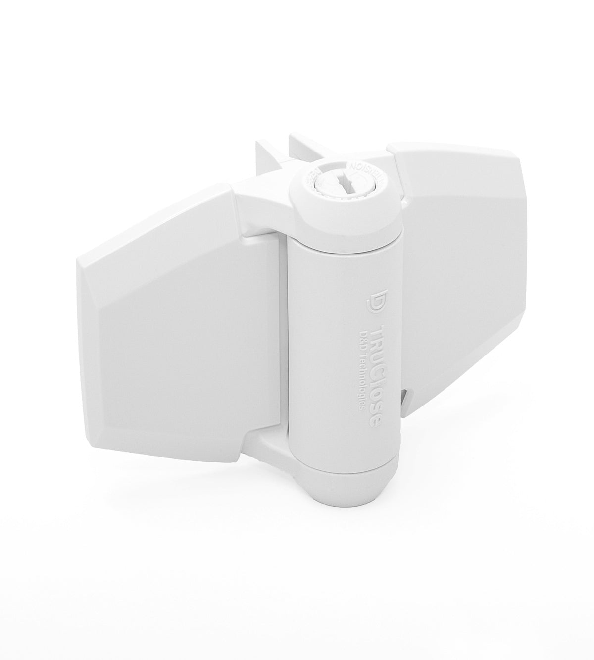 TruClose REGULAR self-closing hinge in white with two legs