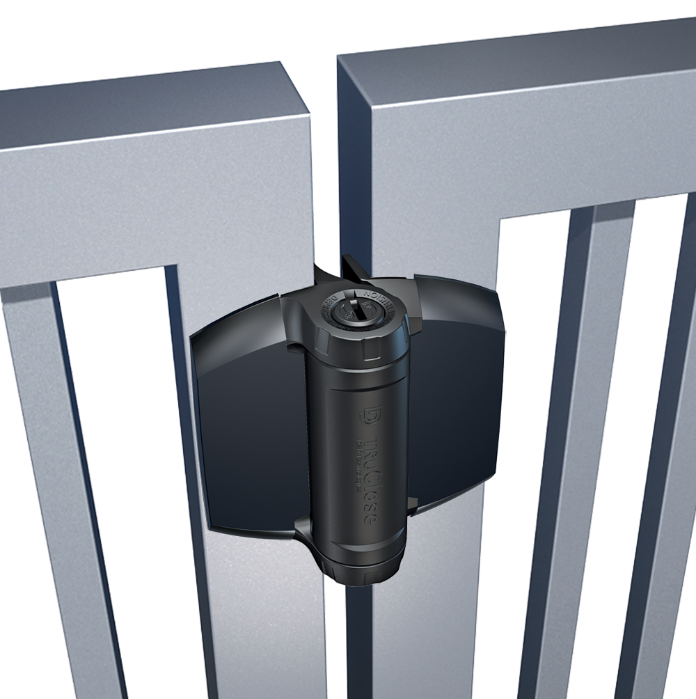 TruClose HEAVY DUTY hinge with side legs and black covers
