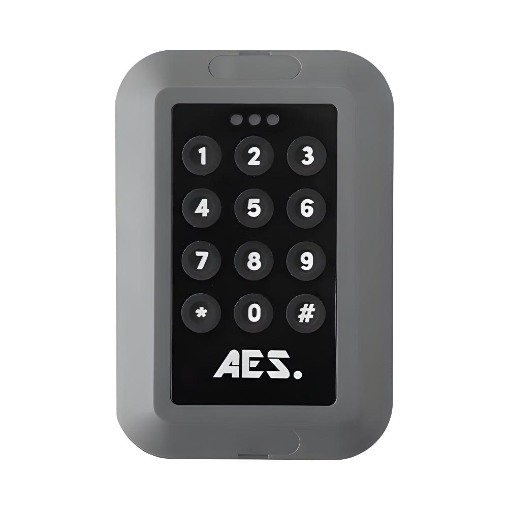 AES wireless e-Keypad, grey housing with black 12-key keypad